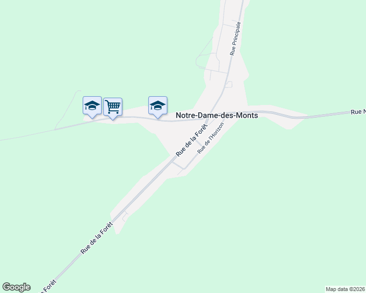 map of restaurants, bars, coffee shops, grocery stores, and more near 33 Rue de la Forêt in Notre-Dame-des-Monts