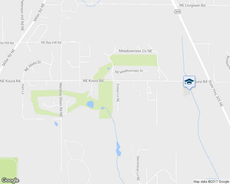 map of restaurants, bars, coffee shops, grocery stores, and more near 11099 Forest Lane Northeast in Bainbridge Island