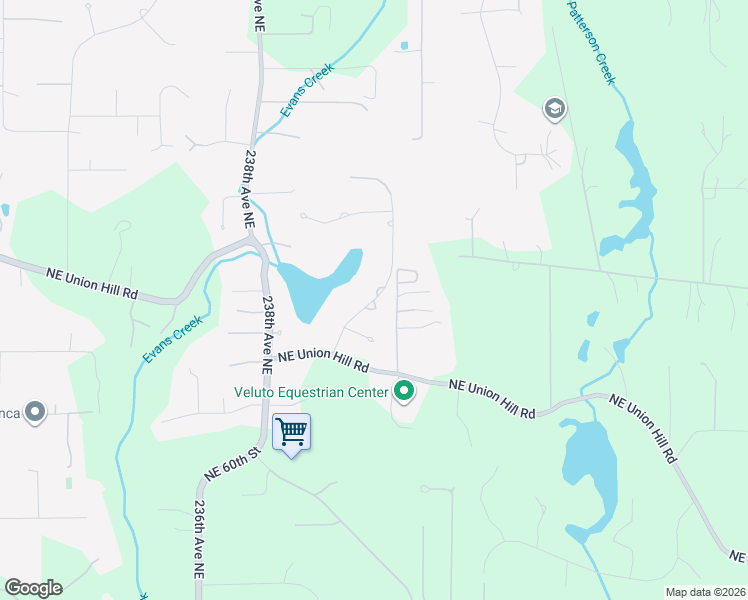 map of restaurants, bars, coffee shops, grocery stores, and more near 6574 240th Way Northeast in Redmond