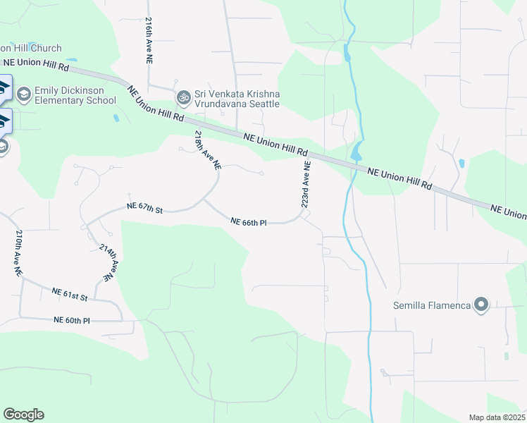 map of restaurants, bars, coffee shops, grocery stores, and more near 22104 Northeast 66th Place in Redmond