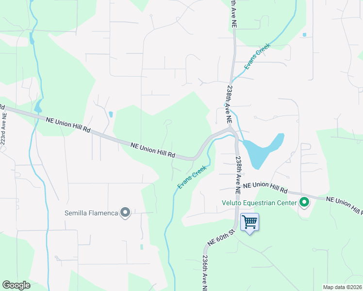 map of restaurants, bars, coffee shops, grocery stores, and more near 23418 Northeast Union Hill Road in Redmond