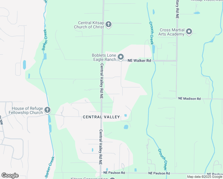 map of restaurants, bars, coffee shops, grocery stores, and more near 11282 Central Valley Road Northeast in Poulsbo