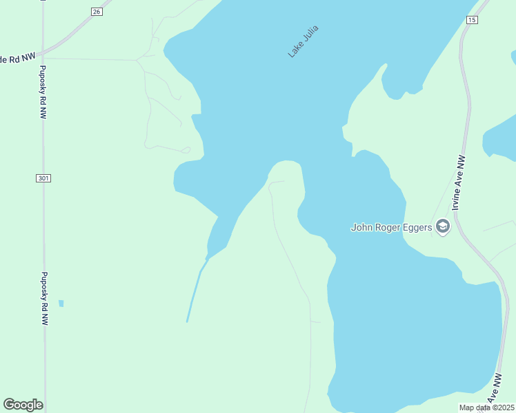 map of restaurants, bars, coffee shops, grocery stores, and more near 20391 Lake Julia Drive Northwest in Bemidji