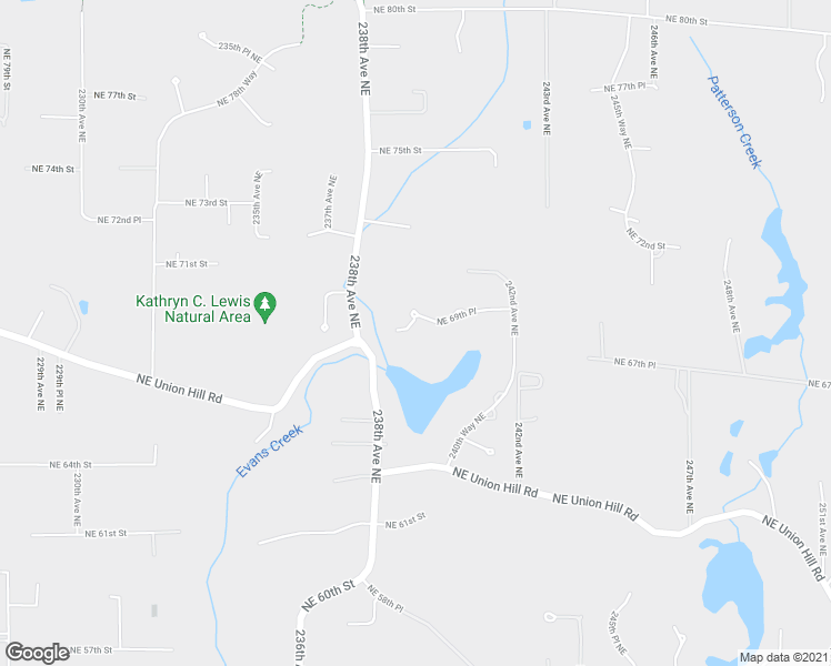 map of restaurants, bars, coffee shops, grocery stores, and more near 23900 Northeast 69th Place in Redmond