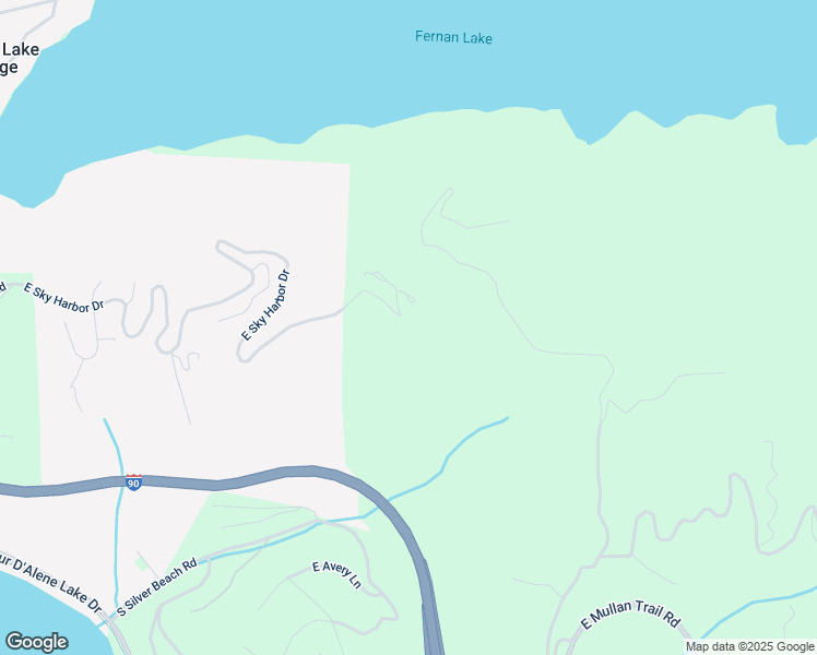 map of restaurants, bars, coffee shops, grocery stores, and more near 4000 East Sky Harbor Drive in Coeur d'Alene