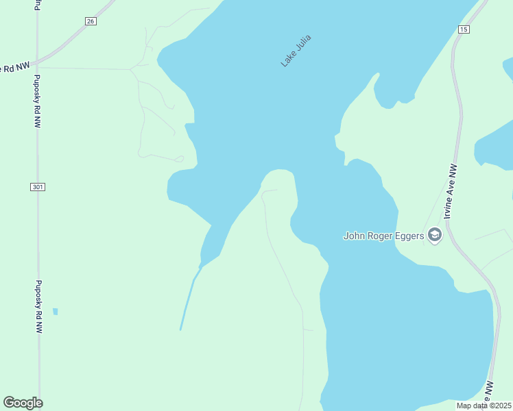 map of restaurants, bars, coffee shops, grocery stores, and more near 20391 Lake Julia Drive Northwest in Bemidji