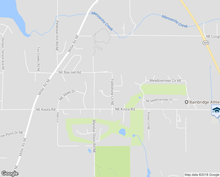 map of restaurants, bars, coffee shops, grocery stores, and more near 11281 Fieldstone Lane Northeast in Bainbridge Island