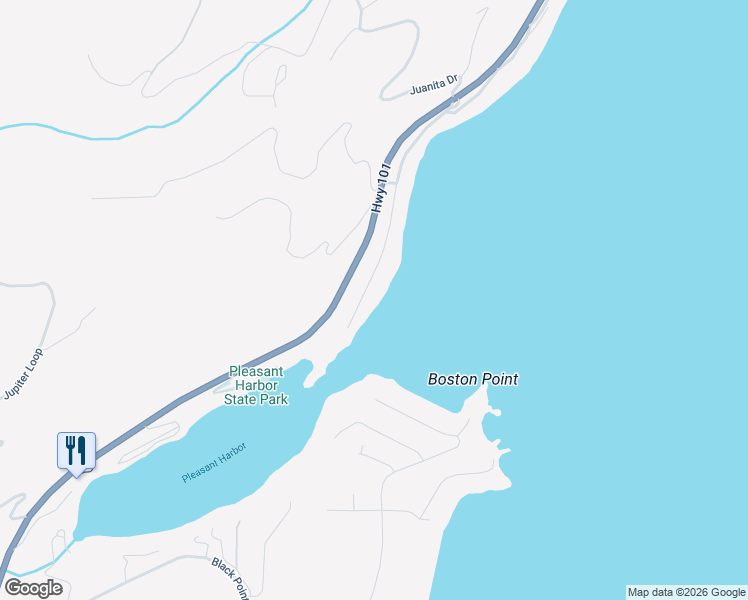 map of restaurants, bars, coffee shops, grocery stores, and more near 441 Pleasant Harbor Road in Brinnon