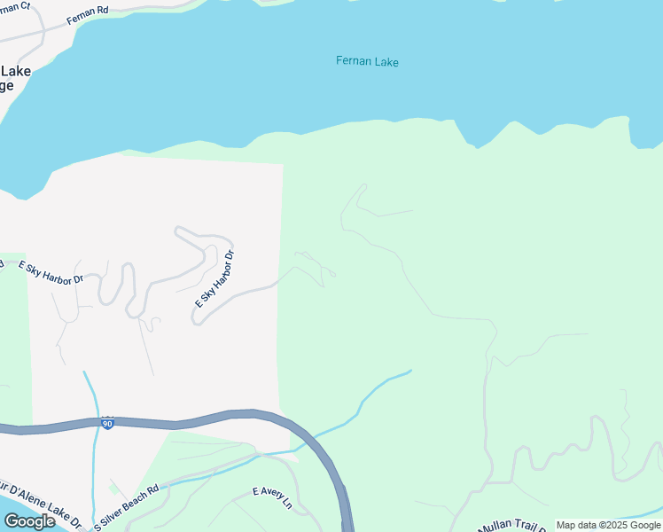 map of restaurants, bars, coffee shops, grocery stores, and more near 4000 East Sky Harbor Drive in Coeur d'Alene