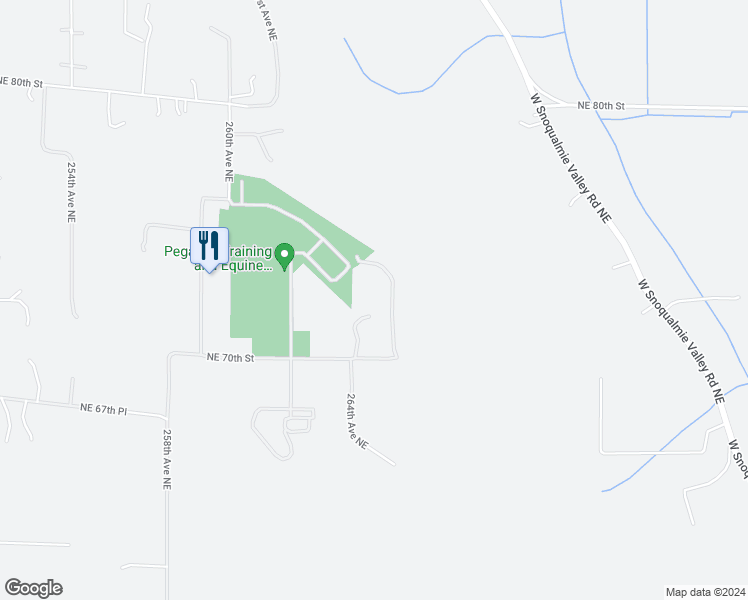 map of restaurants, bars, coffee shops, grocery stores, and more near 26408 Northeast 70th Street in Redmond