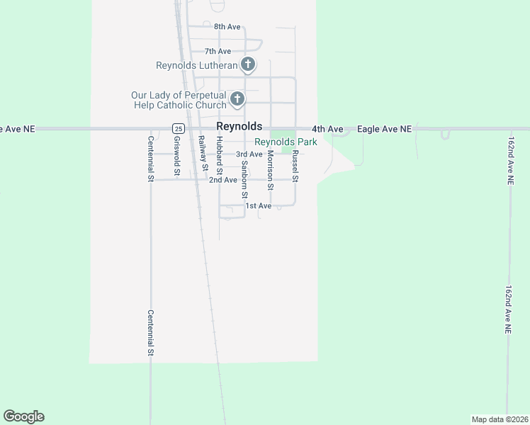map of restaurants, bars, coffee shops, grocery stores, and more near 462-498 1st Avenue in Reynolds