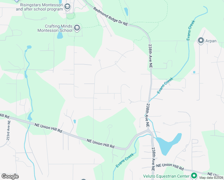 map of restaurants, bars, coffee shops, grocery stores, and more near 7310 233rd Place Northeast in Redmond