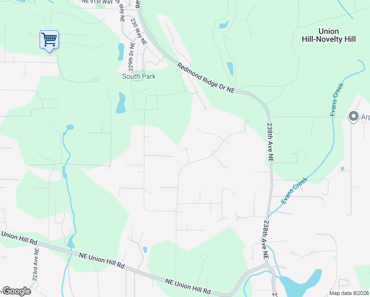 map of restaurants, bars, coffee shops, grocery stores, and more near 9931 233rd Avenue Northeast in Redmond