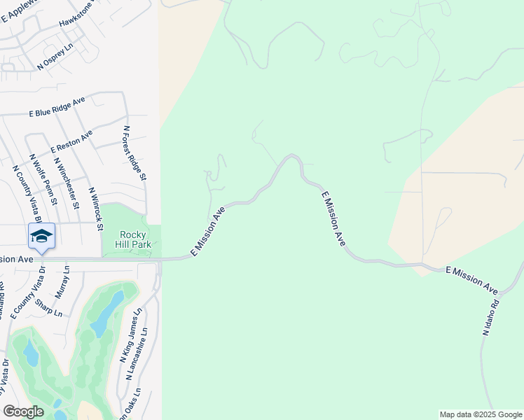 map of restaurants, bars, coffee shops, grocery stores, and more near 25500 East Mission Avenue in Liberty Lake
