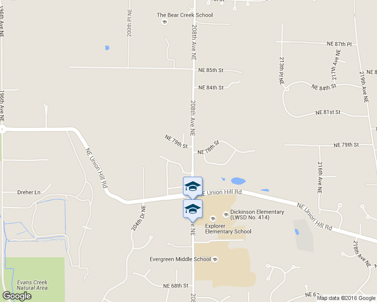 map of restaurants, bars, coffee shops, grocery stores, and more near 20709 Northeast 79th Street in Redmond