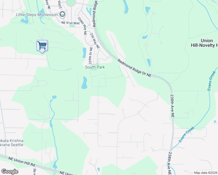 map of restaurants, bars, coffee shops, grocery stores, and more near 8100 231st Place Northeast in Redmond