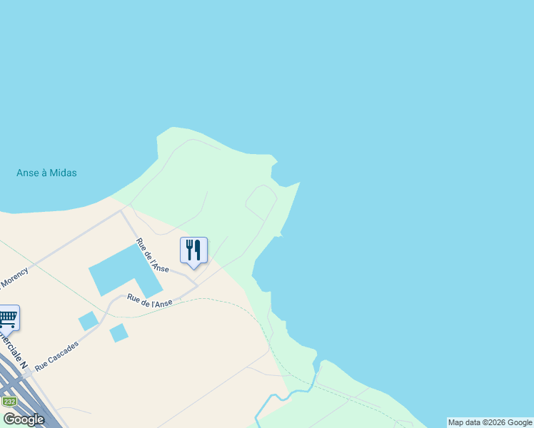 map of restaurants, bars, coffee shops, grocery stores, and more near 96 Rue de l'Anse in Témiscouata-sur-le-Lac