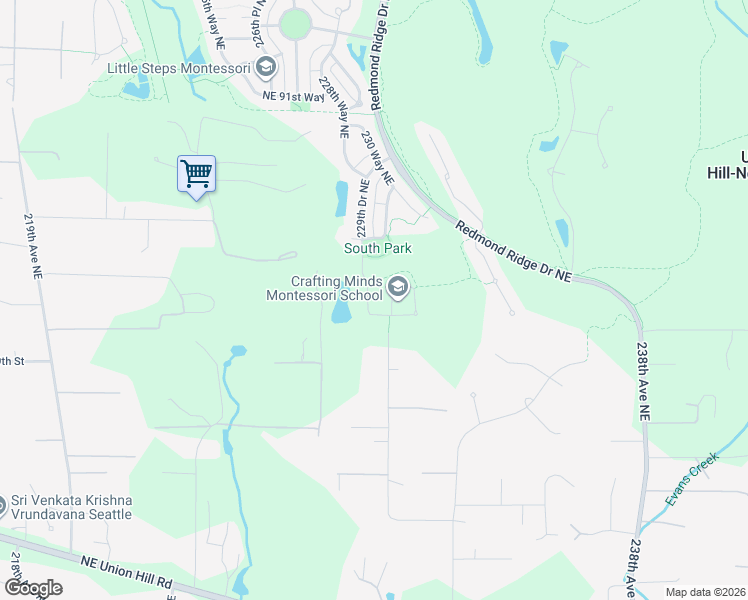 map of restaurants, bars, coffee shops, grocery stores, and more near 8120 229th Drive Northeast in Redmond