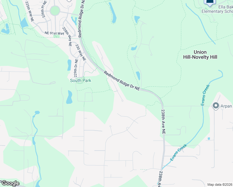 map of restaurants, bars, coffee shops, grocery stores, and more near 8213 233rd Place Northeast in Redmond
