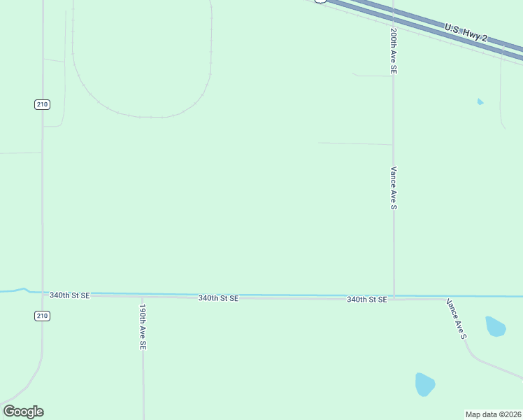 map of restaurants, bars, coffee shops, grocery stores, and more near 19439 340th Street Southeast in Erskine