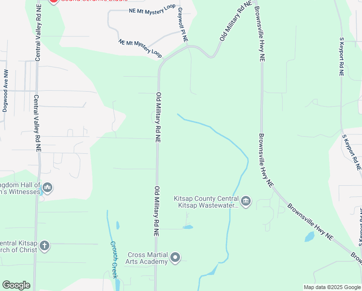 map of restaurants, bars, coffee shops, grocery stores, and more near 12710 Old Military Road Northeast in Poulsbo