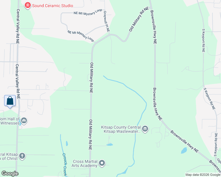 map of restaurants, bars, coffee shops, grocery stores, and more near 12738 Old Military Road Northeast in Poulsbo