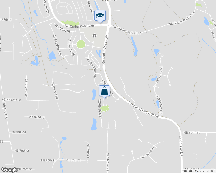 map of restaurants, bars, coffee shops, grocery stores, and more near 8646 230th Way Northeast in Redmond
