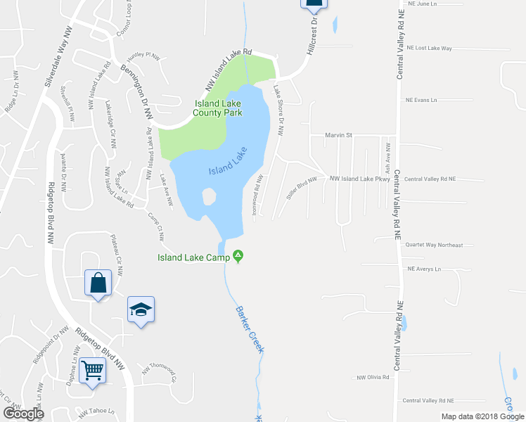 map of restaurants, bars, coffee shops, grocery stores, and more near 12900 Lake Shore Drive Northwest in Poulsbo