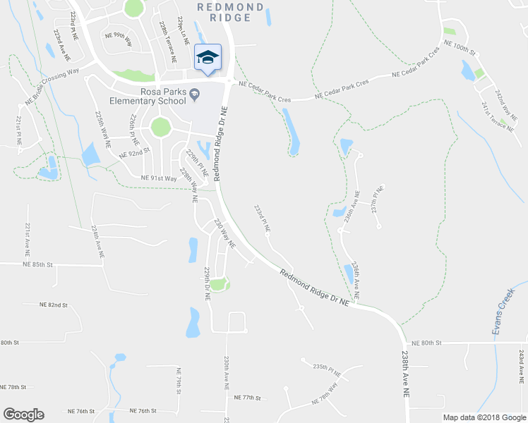 map of restaurants, bars, coffee shops, grocery stores, and more near 8738 233rd Place Northeast in Redmond