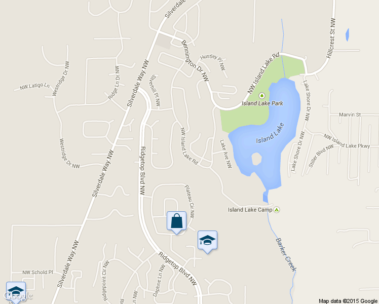 map of restaurants, bars, coffee shops, grocery stores, and more near 1311 Northwest Island Lake Road in Poulsbo
