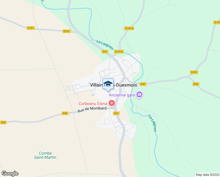 map of restaurants, bars, coffee shops, grocery stores, and more near in Villaines-en-Duesmois