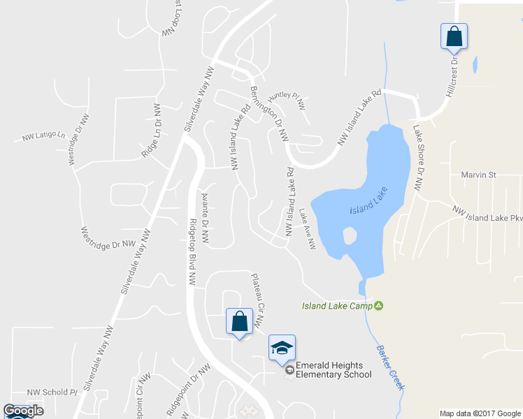 map of restaurants, bars, coffee shops, grocery stores, and more near 1325 Northwest Slate Lane in Silverdale