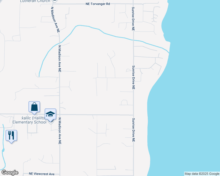 map of restaurants, bars, coffee shops, grocery stores, and more near 10095 Northeast Knight Road in Bainbridge Island