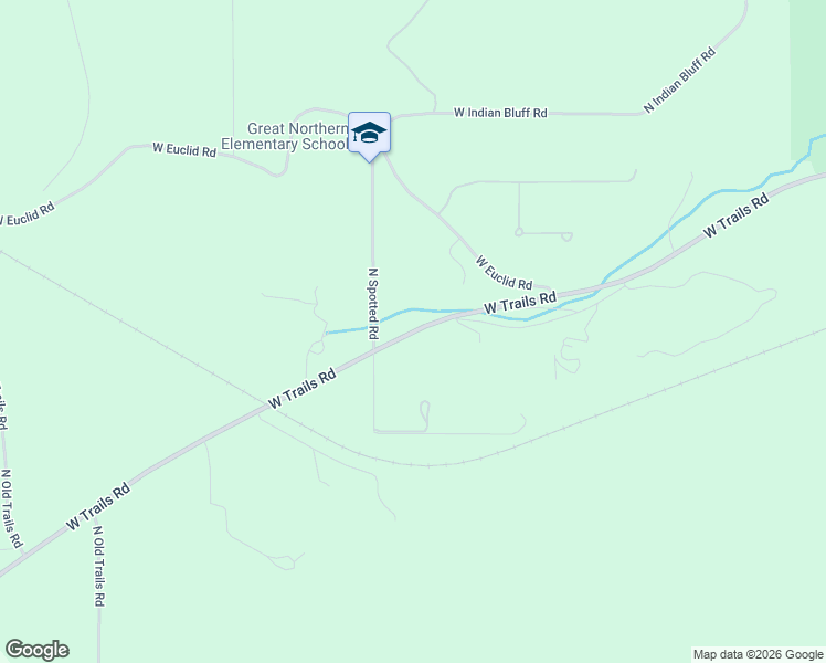map of restaurants, bars, coffee shops, grocery stores, and more near 7446 West Trails Road in Spokane