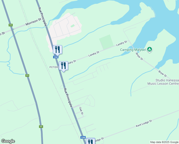 map of restaurants, bars, coffee shops, grocery stores, and more near 238 Birchgrove Street in Beresford