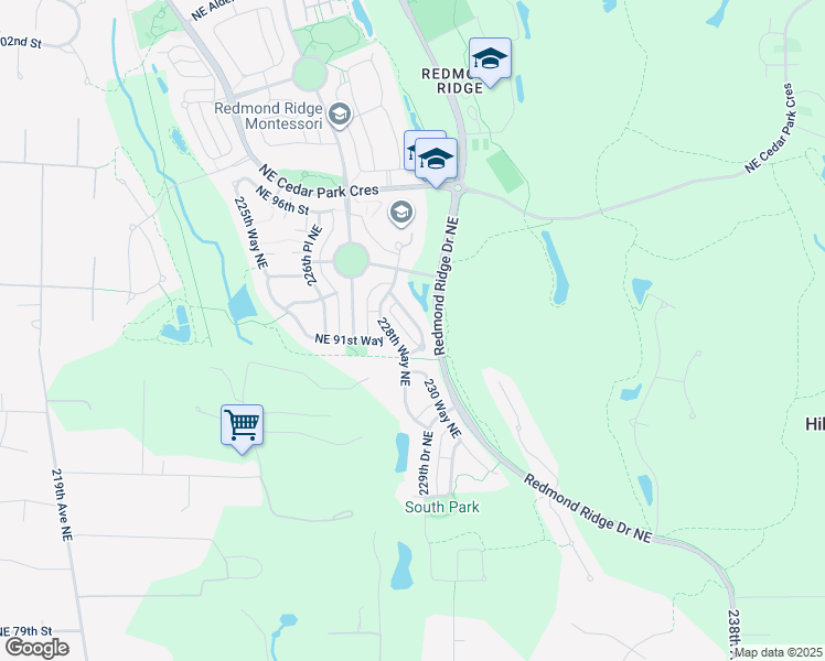map of restaurants, bars, coffee shops, grocery stores, and more near 9044 229th Place Northeast in Redmond