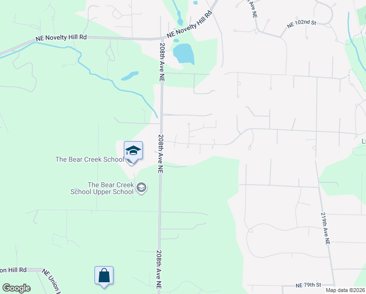 map of restaurants, bars, coffee shops, grocery stores, and more near 20913 Northeast 91st Street in Redmond