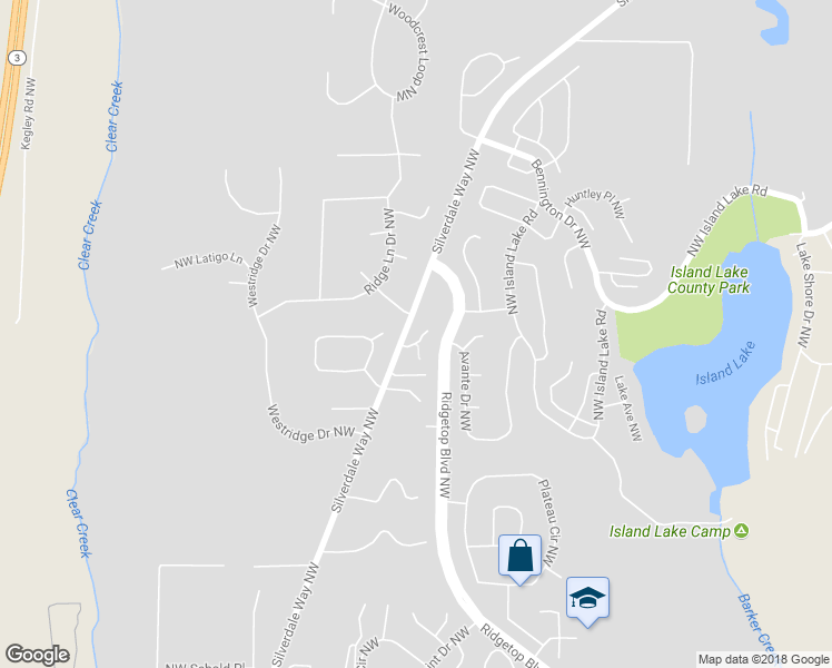 map of restaurants, bars, coffee shops, grocery stores, and more near 13167 Grandpeak Lane Northwest in Silverdale