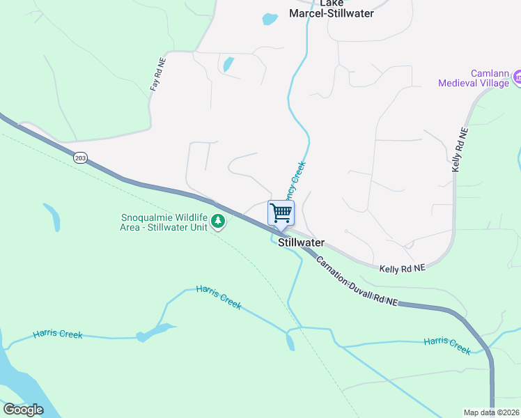 map of restaurants, bars, coffee shops, grocery stores, and more near 9424 Carnation Duvall Road Northeast in Carnation