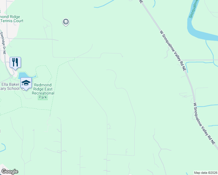 map of restaurants, bars, coffee shops, grocery stores, and more near 9505 258th Avenue Northeast in Redmond