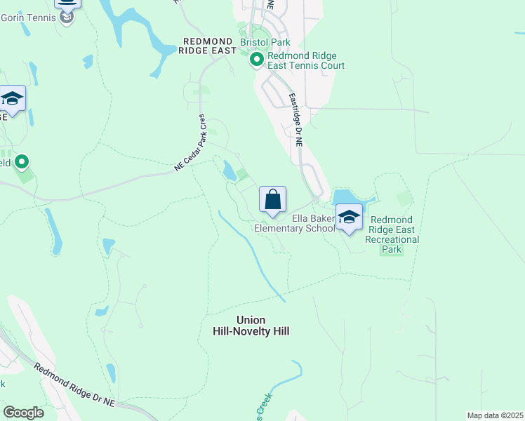 map of restaurants, bars, coffee shops, grocery stores, and more near 9726 242nd Way Northeast in Redmond