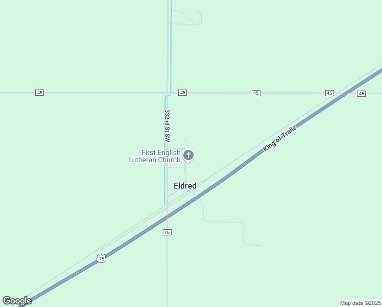 map of restaurants, bars, coffee shops, grocery stores, and more near 33226 339th Avenue Southwest in Eldred
