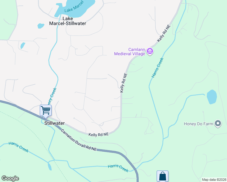 map of restaurants, bars, coffee shops, grocery stores, and more near 9707 Kelly Road Northeast in Carnation