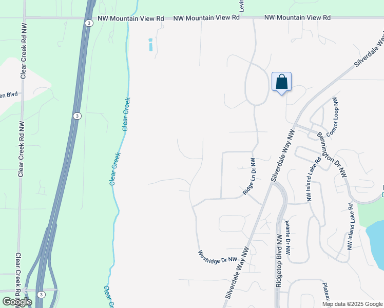 map of restaurants, bars, coffee shops, grocery stores, and more near 13205 Westridge Drive Northwest in Silverdale