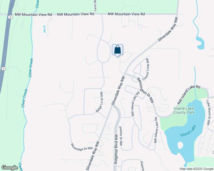 map of restaurants, bars, coffee shops, grocery stores, and more near 13572 Ridge Lane Drive Northwest in Silverdale