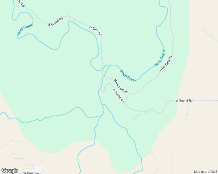 map of restaurants, bars, coffee shops, grocery stores, and more near 13403 West Euclid Road in Spokane