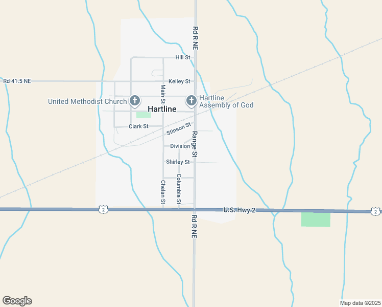 map of restaurants, bars, coffee shops, grocery stores, and more near 214 Range Street in Hartline