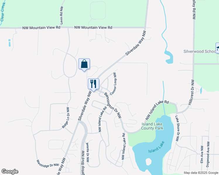 map of restaurants, bars, coffee shops, grocery stores, and more near 13726 Templeton Avenue Northwest in Silverdale