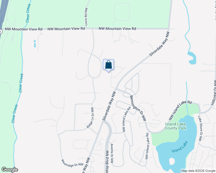 map of restaurants, bars, coffee shops, grocery stores, and more near 1660 Northwest Marmot Court in Silverdale