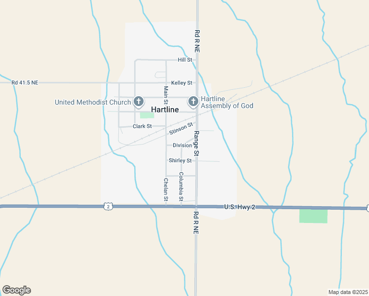 map of restaurants, bars, coffee shops, grocery stores, and more near 214 Range Street in Hartline